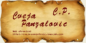 Cveja Panzalović vizit kartica